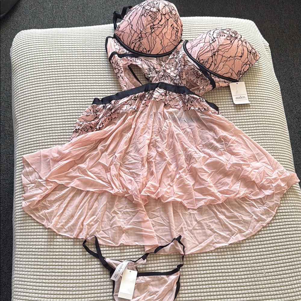 Adore Me Pink Lingerie Set